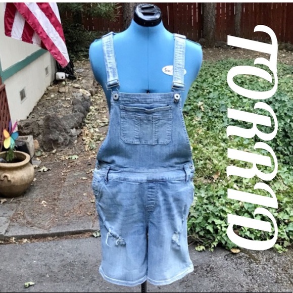 torrid overalls shorts